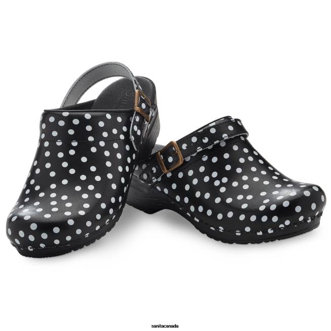 women_estelle_polkadot_black_sanita_shoes_446p35.jpg Women Estelle Polkadot Black Sanita Shoes 446P35 - Image 1