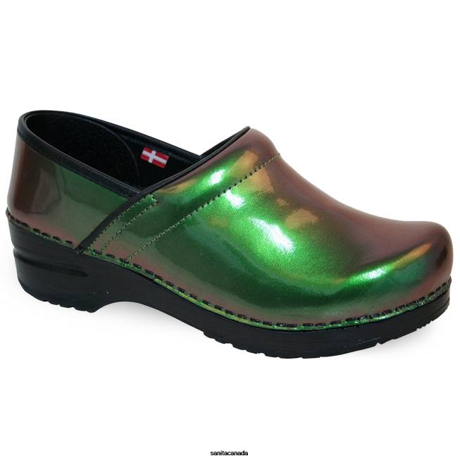 women_glimmer_green_sanita_shoes_446p46.jpg Women Glimmer Green Sanita Shoes 446P46 - Image 1