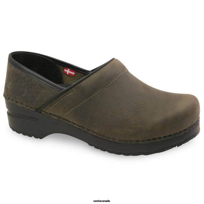 women_pro_oiled_leather_olive_sanita_shoes_446p100.jpg Women Pro. Oiled Leather Olive Sanita Shoes 446P100 - Image 1