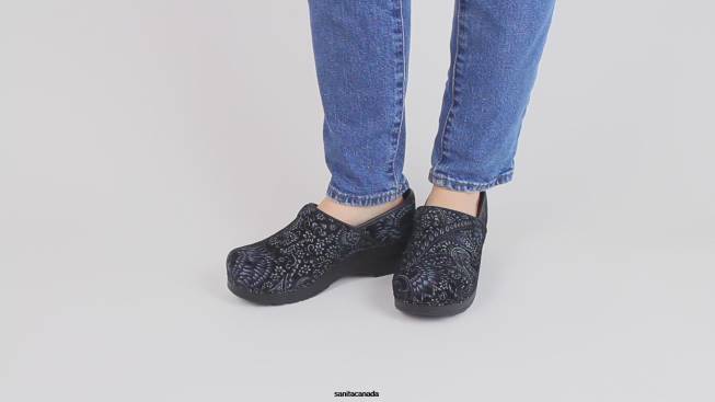 Women Boteh Blue Paisley Sanita Shoes 446P11