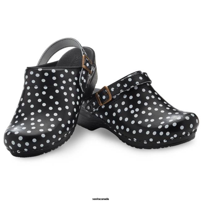 Women Estelle Polkadot Black Sanita Shoes 446P35