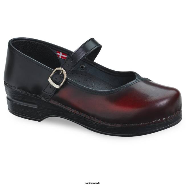 Women Everly black/red Sanita Shoes 446P40