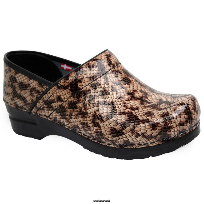 Women Org. Brown Snake Sanita Shoes 446P77