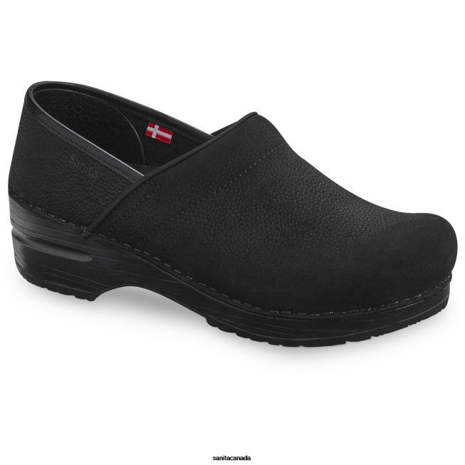 Women Pro. Textured Oil Black Narrow Sanita Shoes 446P114