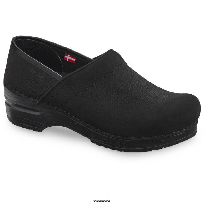 Women Pro. Textured Oil Black Sanita Shoes 446P113